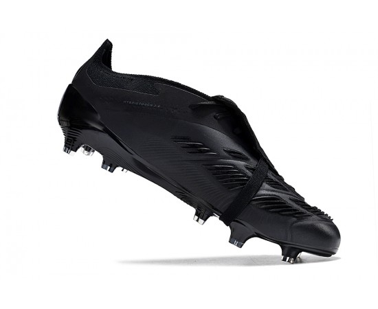 Adidas Predator Elite Tongue FG Black And Silver Low Soccer Cleats For Men