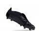 Adidas Predator Elite Tongue FG Black And Silver Low Soccer Cleats For Men