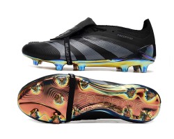 Adidas Predator Elite Tongue FG Black Gold And Silver Low Soccer Cleats For Men