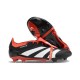 Adidas Predator Elite Tongue FG Black Red White Low Soccer Cleats For Men