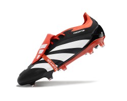 Adidas Predator Elite Tongue FG Black Red White Low Soccer Cleats For Men