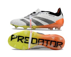 Adidas Predator Elite Tongue FG Black White Orange Low Soccer Cleats For Men