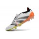 Adidas Predator Elite Tongue FG Black White Orange Low Soccer Cleats For Men