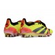 Adidas Predator Elite Tongue FG Black Yellow And Red Low Soccer Cleats For Men