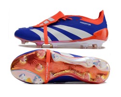 Adidas Predator Elite Tongue FG Deep Blue Orange And White Low Soccer Cleats For Men