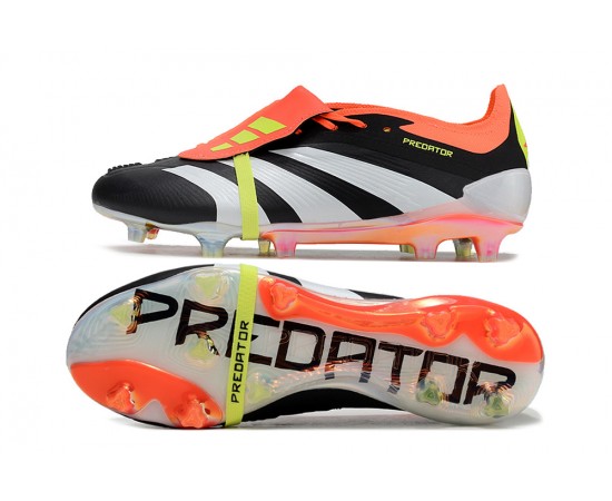 Adidas Predator Elite Tongue FG Orange White Yellow Low Soccer Cleats For Men