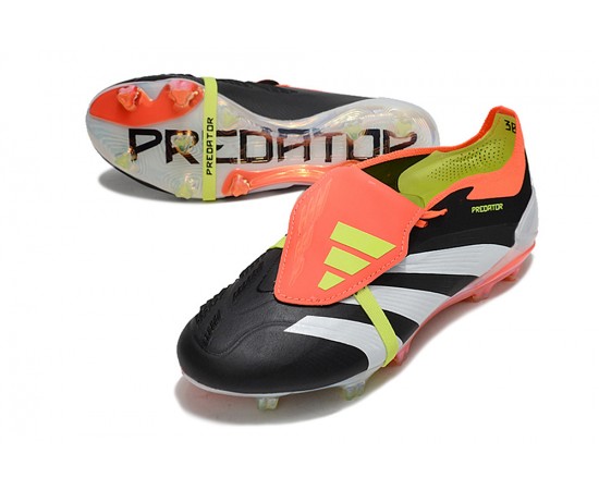 Adidas Predator Elite Tongue FG Orange White Yellow Low Soccer Cleats For Men