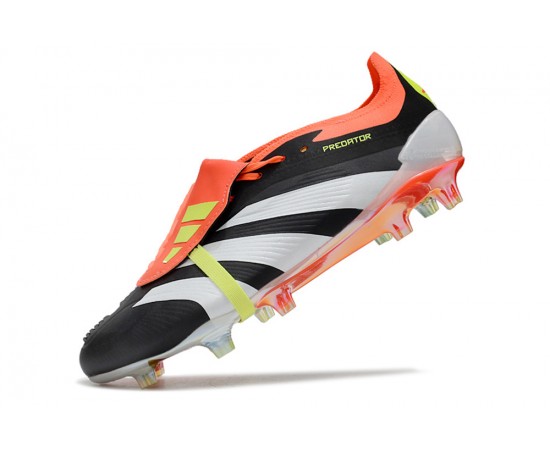 Adidas Predator Elite Tongue FG Orange White Yellow Low Soccer Cleats For Men