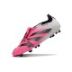 Adidas Predator Elite Tongue FG Pink Black And White Soccer Cleats For Men