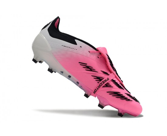 Adidas Predator Elite Tongue FG Pink Black And White Soccer Cleats For Men