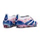 Adidas Predator Elite Tongue FG Pink Deep Blue White Low Soccer Cleats For Men