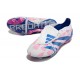 Adidas Predator Elite Tongue FG Pink Deep Blue White Low Soccer Cleats For Men