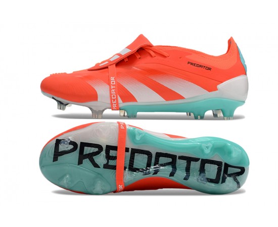 Adidas Predator Elite Tongue FG Red Ltblue Silver Low Soccer Cleats For Men