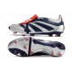 Adidas Predator Elite Tongue FG Silver Black Red And White Low Soccer Cleats For Men