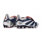 Adidas Predator Elite Tongue FG Silver Black Red And White Low Soccer Cleats For Men