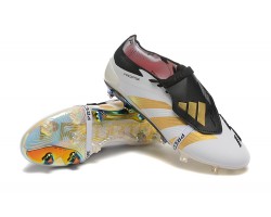 Adidas Predator Elite Tongue FG Soccer Cleats Gold White Black For Men 