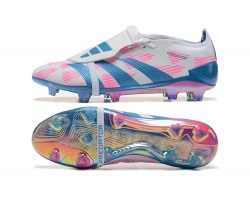 Adidas Predator Elite Tongue FG Soccer Cleats Pink Beige Ltblue For Men 