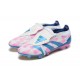 Adidas Predator Elite Tongue FG Soccer Cleats Pink Beige Ltblue For Men