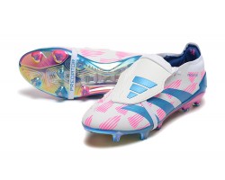 Adidas Predator Elite Tongue FG Soccer Cleats Pink Beige Ltblue For Men 