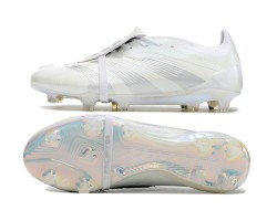 Adidas Predator Elite Tongue FG White And Grey Low Soccer Cleats For Men