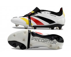 Adidas Predator Elite Tongue FG White Black Red Yellow Low Soccer Cleats For Men