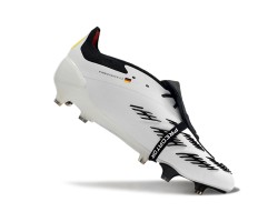 Adidas Predator Elite Tongue FG White Black Red Yellow Low Soccer Cleats For Men