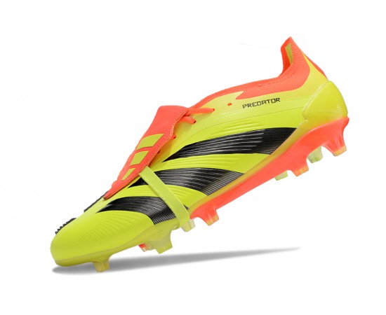 Adidas Predator Elite Tongue FG Yellow Black And Orange Low Soccer Cleats For Men