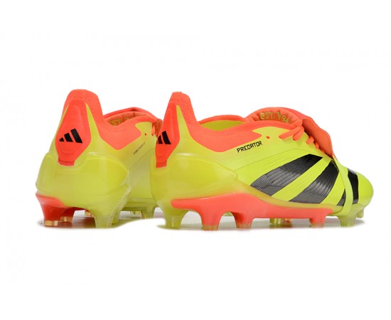 Adidas Predator Elite Tongue FG Yellow Black And Orange Low Soccer Cleats For Men