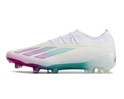 Adidas X 23 Crazyfast.1 FG  Soccer Cleats Beige White Purple For Men 