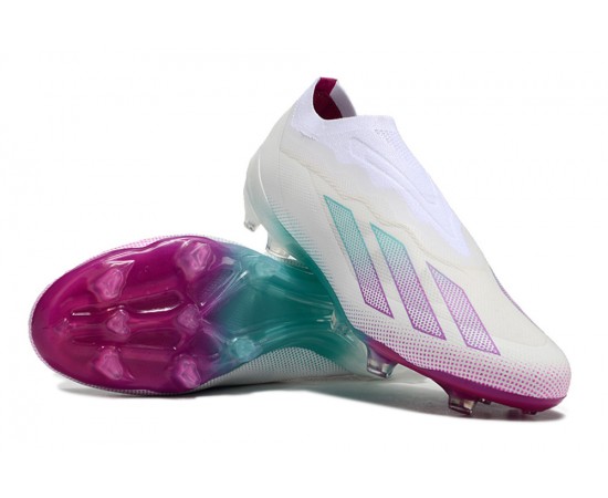 Adidas X 23 Crazyfast.1 Messi FG Boost Soccer Cleats Beige White Purple For Men