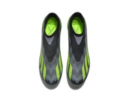 Adidas X Crazyfast.1 Laceless FG Low Soccer Cleats Black Green For Men 