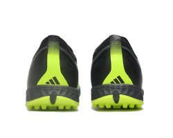 Adidas X Crazyfast.1 Laceless TF Low Soccer Cleats Black Green For Men 