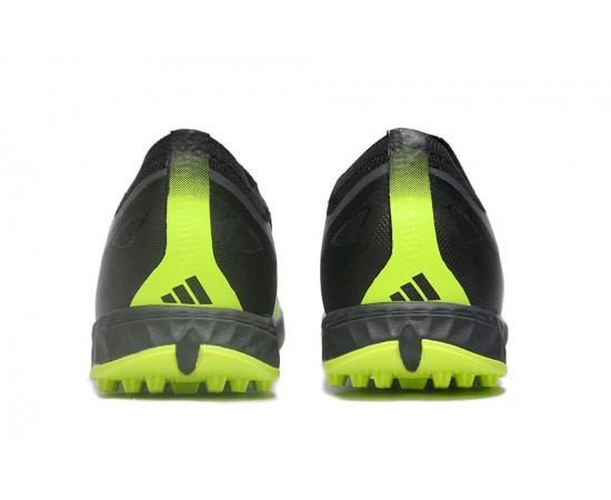 Adidas X Crazyfast.1 Laceless TF Low Soccer Cleats Black Green For Men