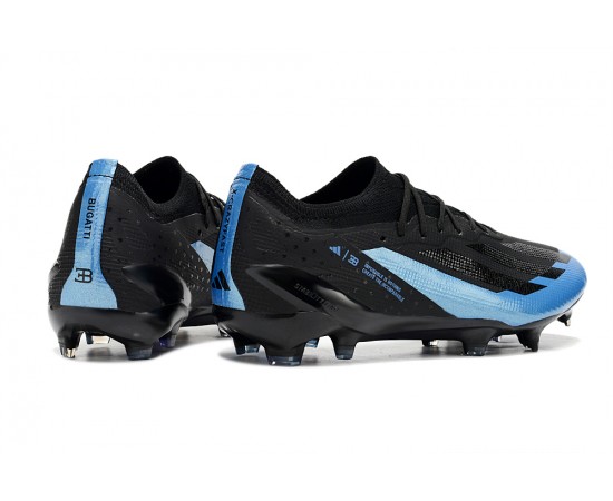 Adidas X Crazyfast1 SG Black Blue Low Soccer Cleats For Men