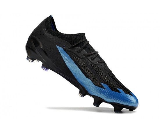 Adidas X Crazyfast1 SG Black Blue Low Soccer Cleats For Men