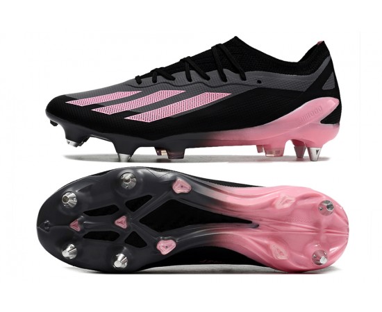 Adidas X Crazyfast1 SG Black Pink Soccer Cleats For Men