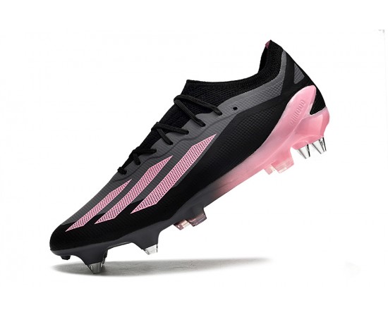 Adidas X Crazyfast1 SG Black Pink Soccer Cleats For Men