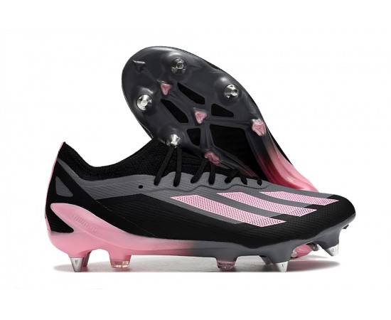 Adidas X Crazyfast1 SG Black Pink Soccer Cleats For Men