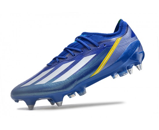 Adidas X Crazyfast1 SG Blue Ltblue Yellow Silver Soccer Cleats For Men