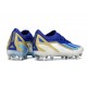 Adidas X Crazyfast1 SG Deep Blue Gold Ltblue White Low Soccer Cleats For Men