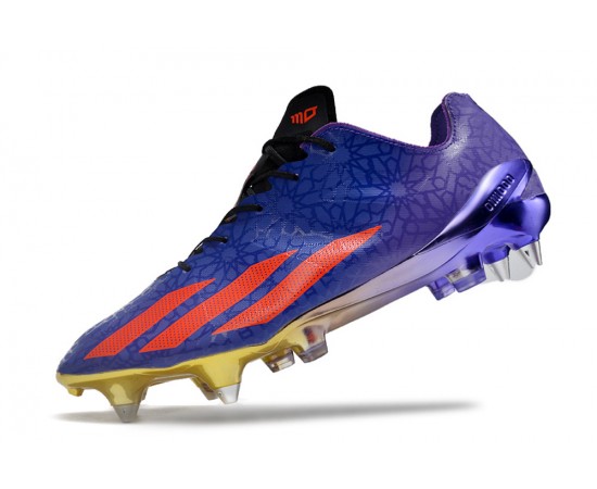 Adidas X Crazyfast1 SG Deep Blue Orange Black Low Soccer Cleats For Men