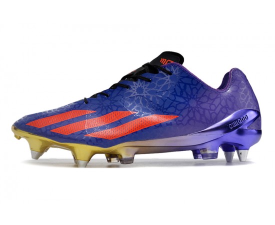 Adidas X Crazyfast1 SG Deep Blue Orange Black Low Soccer Cleats For Men