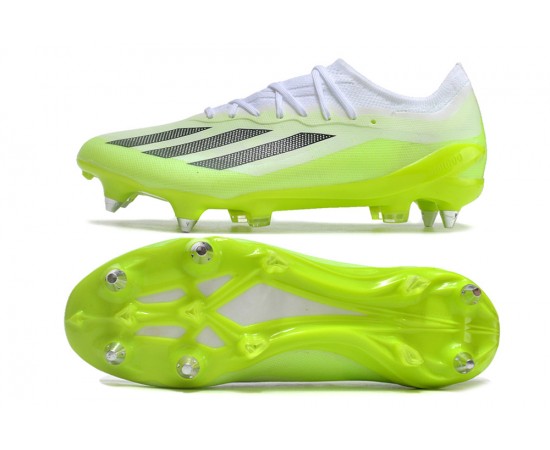 Adidas X Crazyfast1 SG Green White Black Low Soccer Cleats For Men