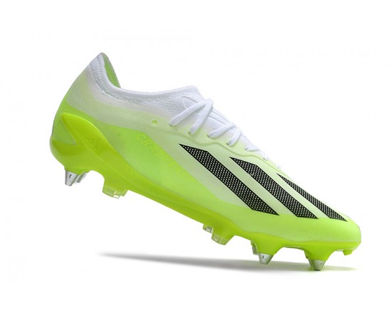 Adidas X Crazyfast1 SG Green White Black Low Soccer Cleats For Men