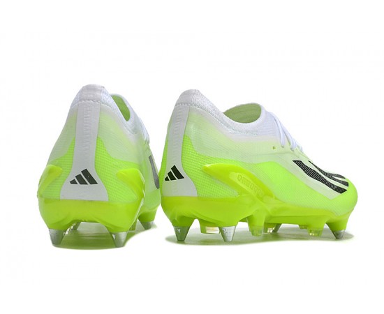 Adidas X Crazyfast1 SG Green White Black Low Soccer Cleats For Men