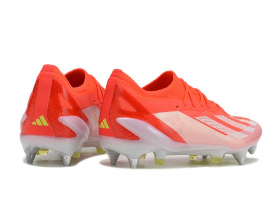 Adidas X Crazyfast1 SG Silver Orange Yellow Low Soccer Cleats For Men