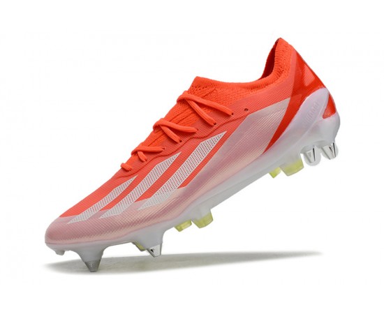 Adidas X Crazyfast1 SG Silver Orange Yellow Low Soccer Cleats For Men