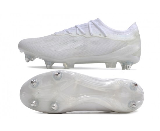 Adidas X Crazyfast1 SG White Silver Low Soccer Cleats For Men