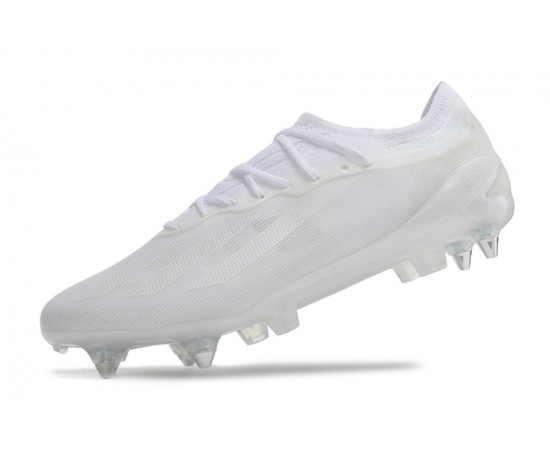 Adidas X Crazyfast1 SG White Silver Low Soccer Cleats For Men