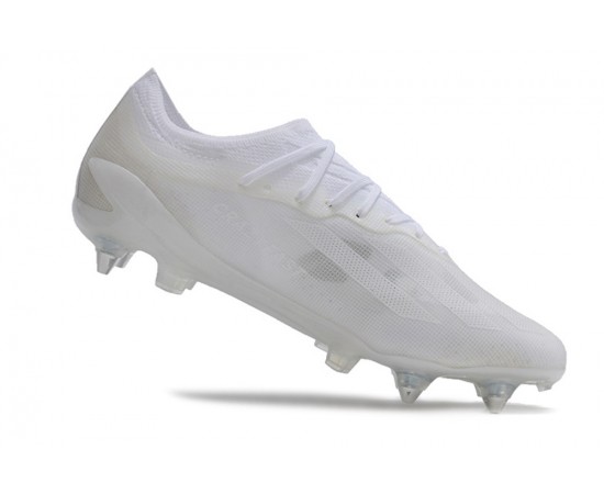 Adidas X Crazyfast1 SG White Silver Low Soccer Cleats For Men